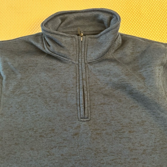 Mack Russo Blue Black 1/4 Zip Pullover Sweater E-13 - Picture 2 of 10